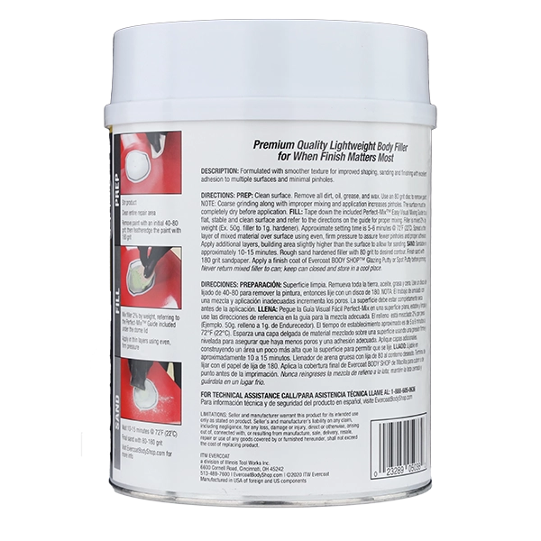 Evercoat 100127 Body Filler, 3 gal Can, Light Gray, Paste